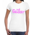 The Gilhoolys Pink Text Logo Ladies fitted T-shirt